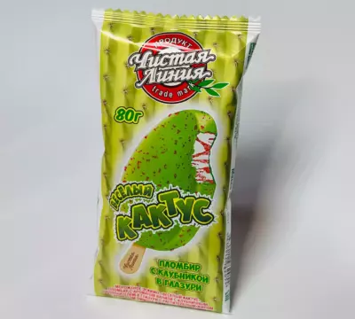 МОРОЖЕНОЕ <BR>"ЧИСТАЯ ЛИНИЯ"<BR> Эскимо <BR>"Весёлый кактус"